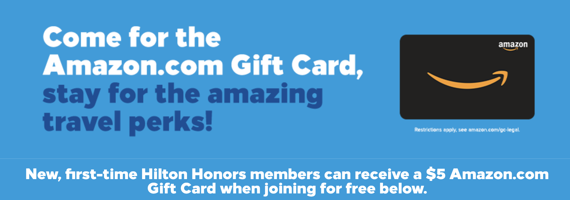 Free 5 Amazon Gift Card To SignUp As New Hilton Member